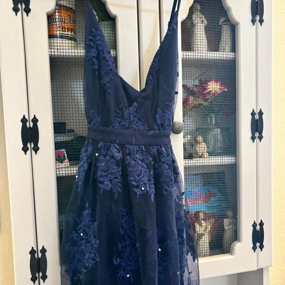 Ju-ju Women's Navy and Blue Dress - Picture 2 of 7